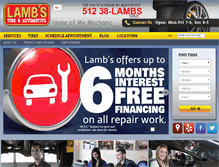 Tablet Screenshot of lambstire.com